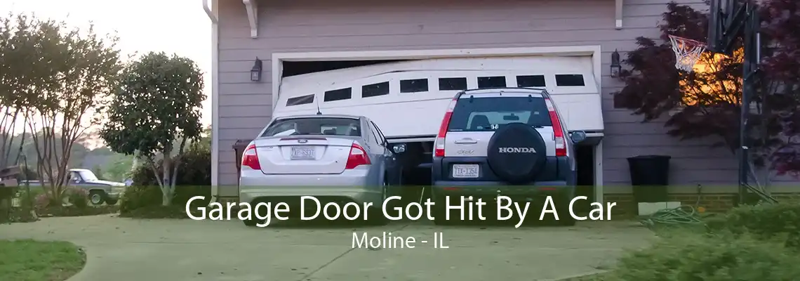 Garage Door Got Hit By A Car Moline - IL